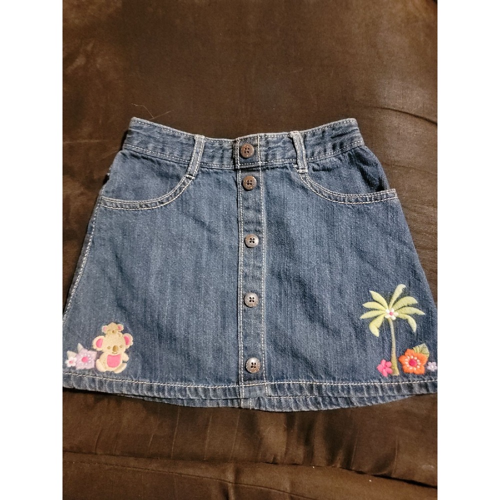 Gymboree surf adventure koala jean skirt size 4t